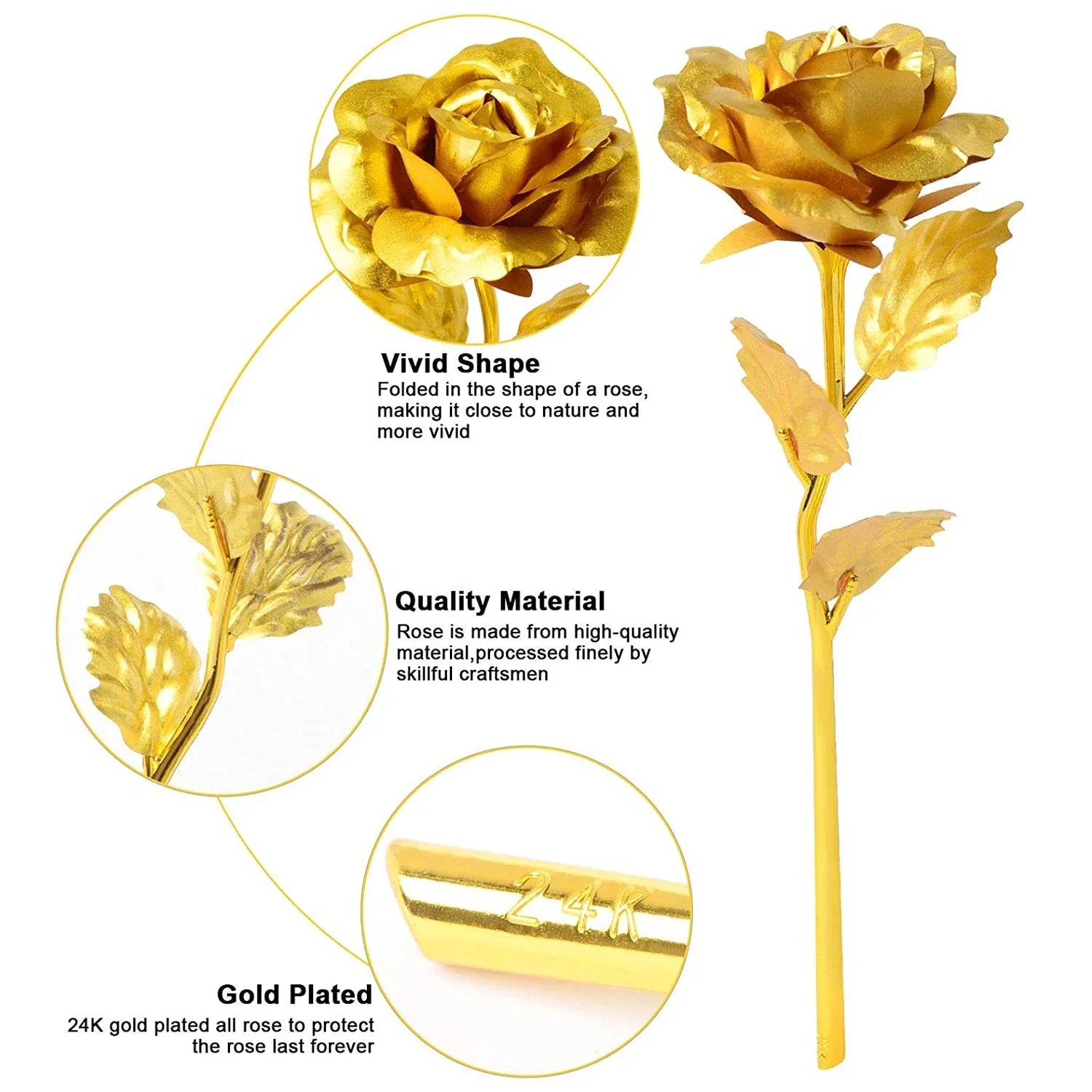 Golden flower included in Valentine’s Day gift box