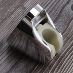 Adjustable hand shower holder showing its sturdy construction and design.