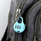 A compact 3-Digit Zipper Lock in black, perfect for securing luggage and bags.