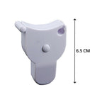 Body measurement tape with a pin lock mechanism for secure and precise readings.