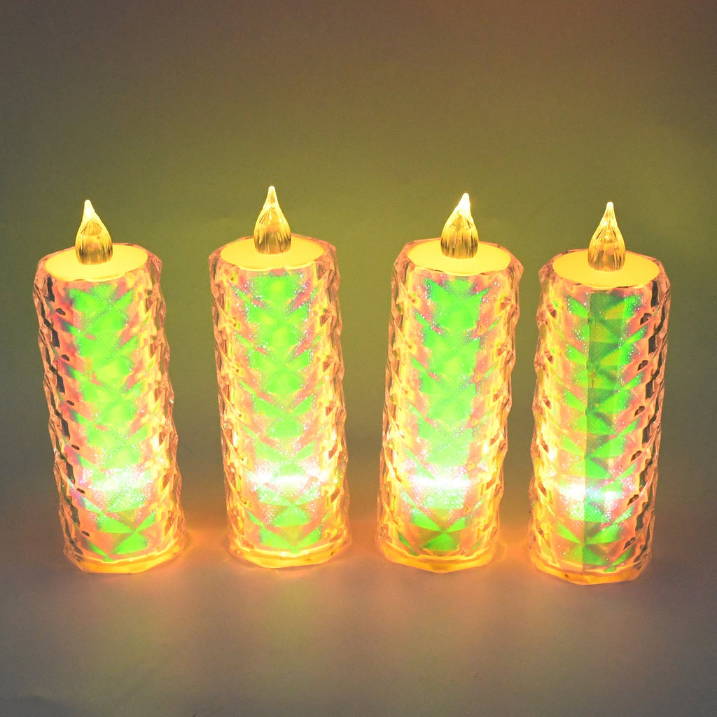A pack of 12 LED tealight candles ready for use.