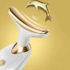 Woman enjoying a soothing facial massage with the skin firming device.
