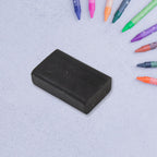Detailed view of a colorful eraser for students.