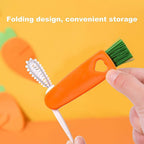 Rotating spiral brush attachment designed for thorough bottle interior cleaning.