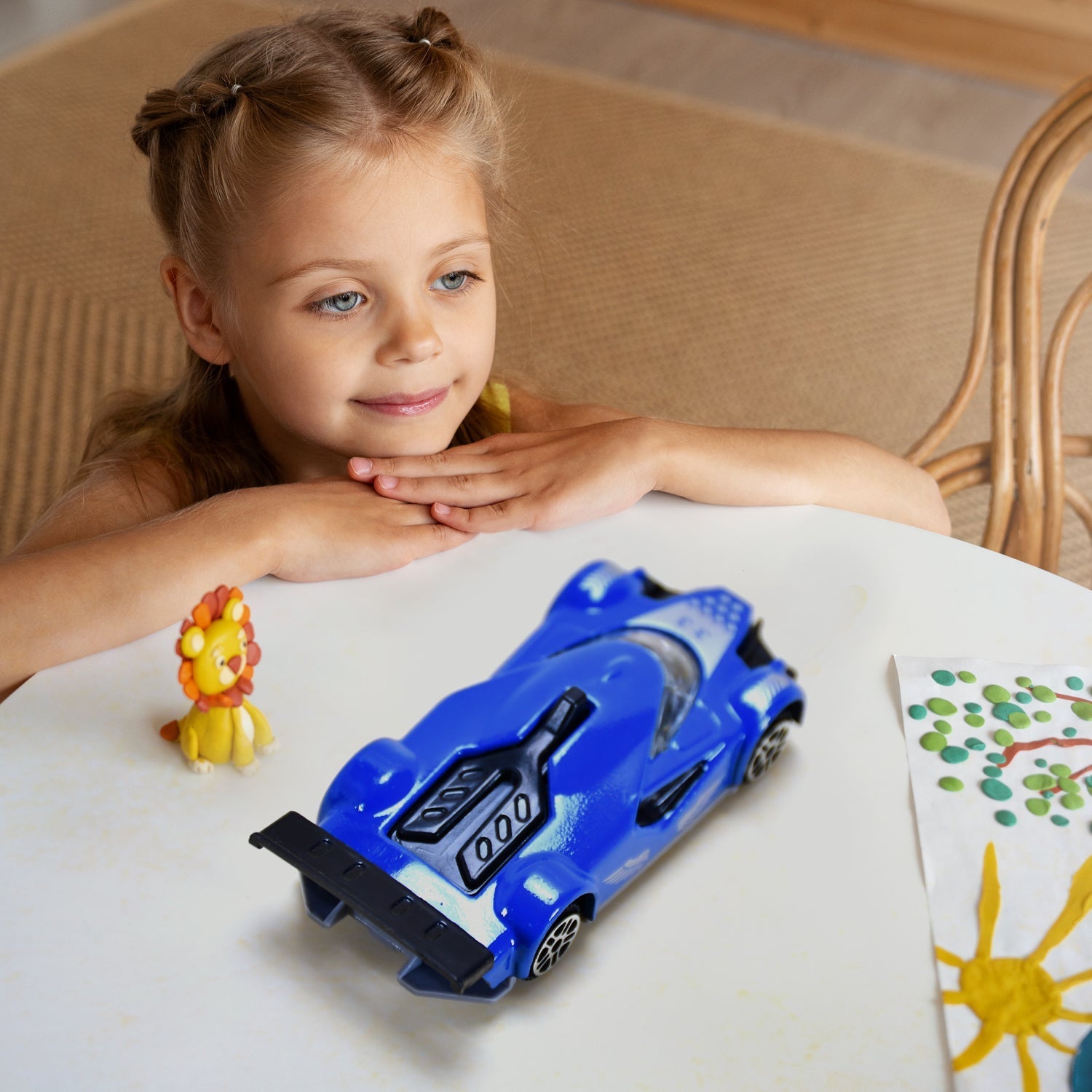 Front view of the Die-Cast Street Racer Car, a collectible metal toy vehicle.