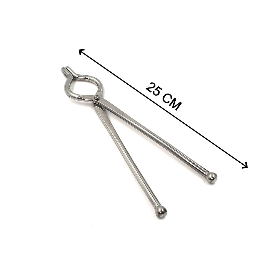 Detailed view of the 8mm thick Ganesh kitchen tongs, emphasizing durability and rust-free finish.