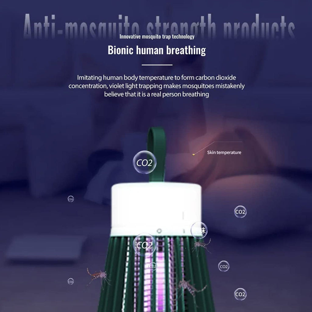 Packaging of the FERVENT Mosquito Killer Lamp, highlighting its key features.