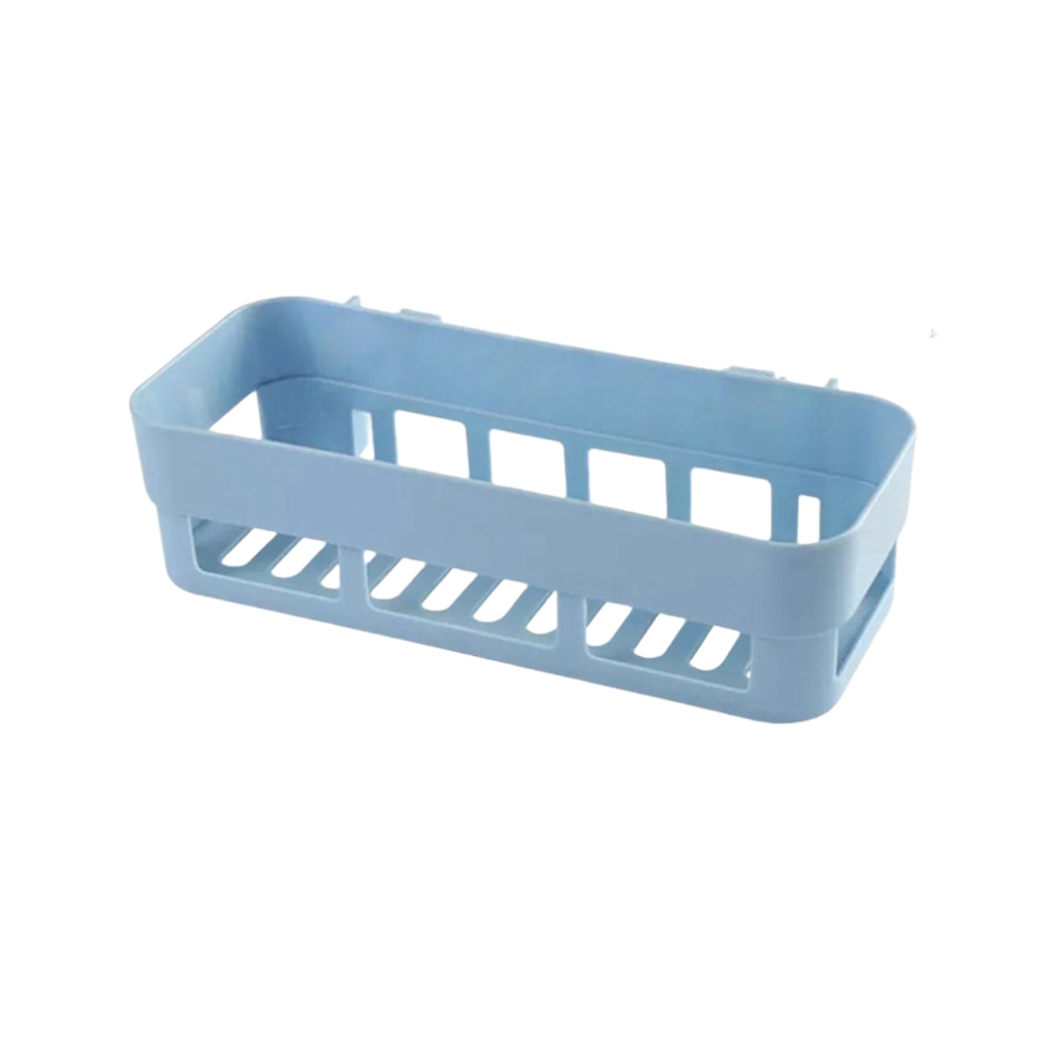 The space-saving corner caddy fits perfectly in tight shower areas.