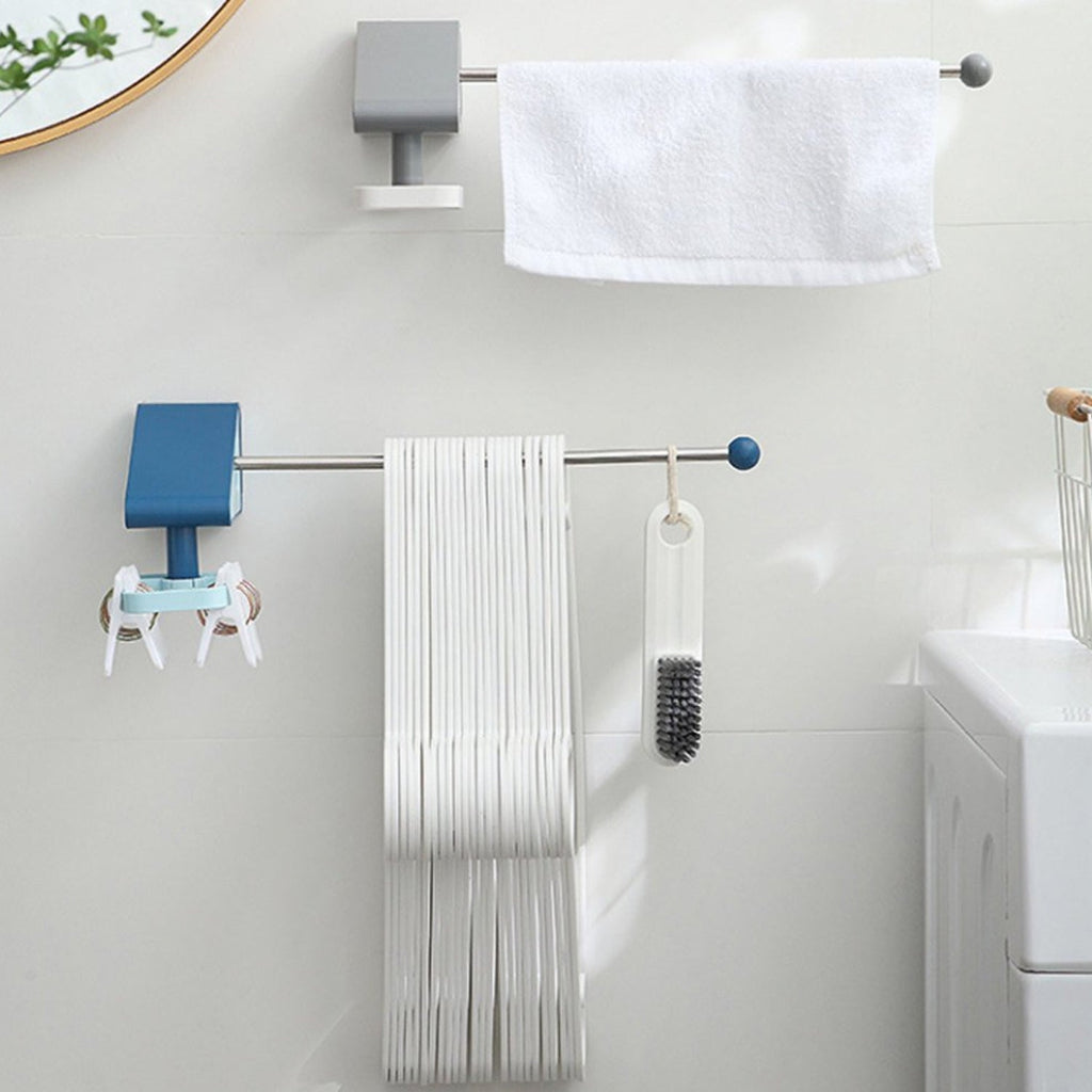 Organized kitchen counter with a sleek utensil hanger, freeing up space.
