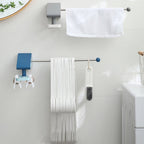 Organized kitchen counter with a sleek utensil hanger, freeing up space.