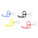 Hands-free phone viewing using dual-finger plastic mobile stand keyring