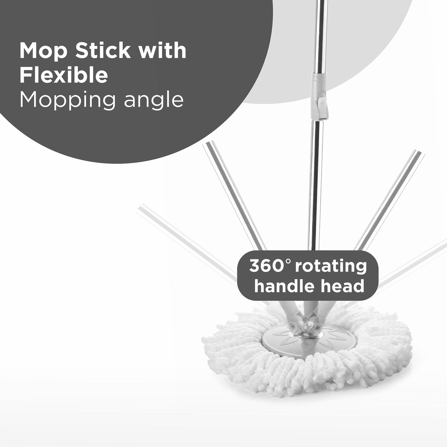 Spin mop bucket with wheels for easy portability and effortless cleaning.