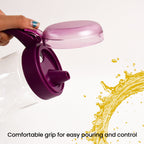 Transparent BPA-free kitchen oil and juice dispenser bottle