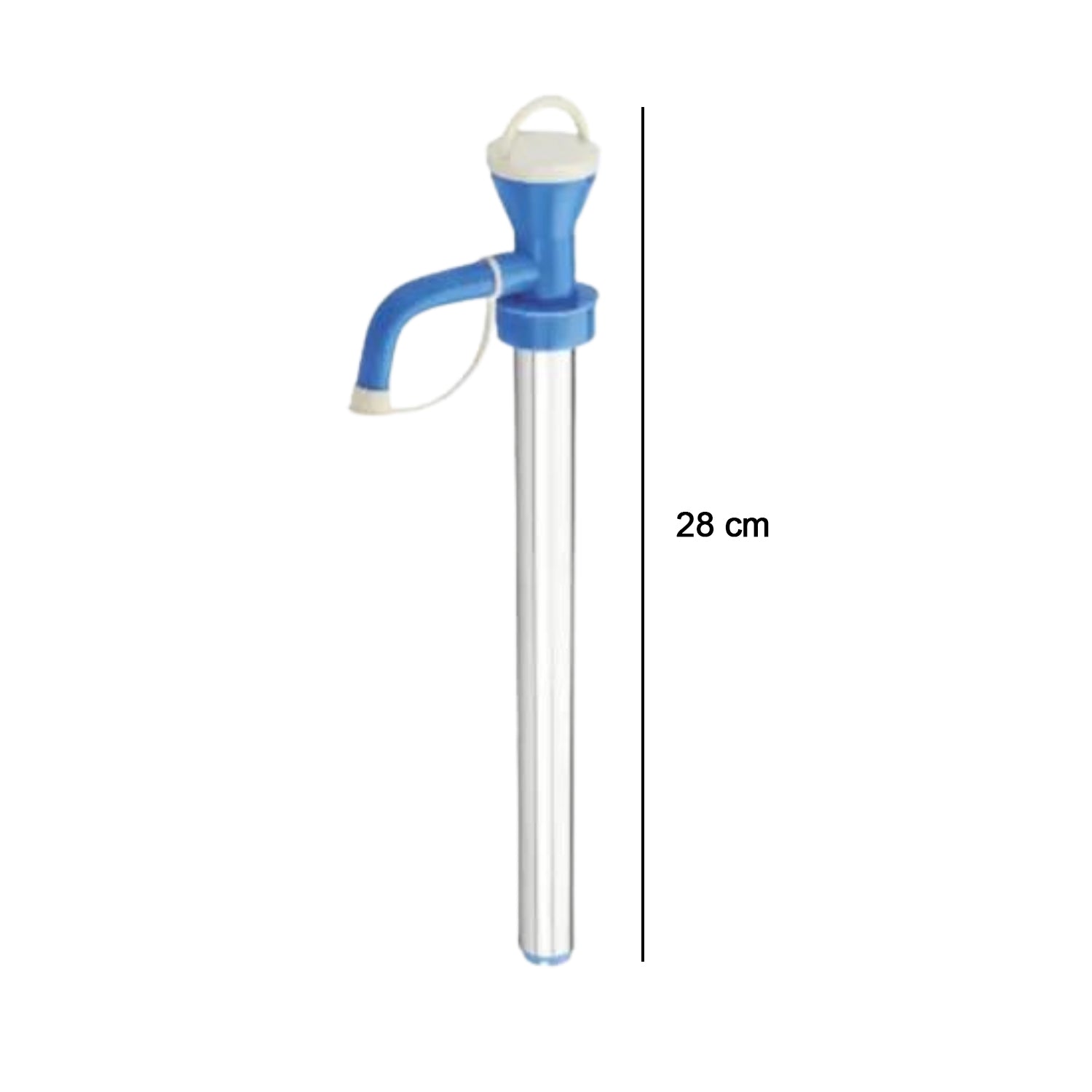 User demonstrating the manual hand pump for kitchen oil, showing its utility.