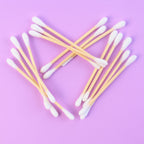 Compostable cotton swabs with biodegradable wooden sticks