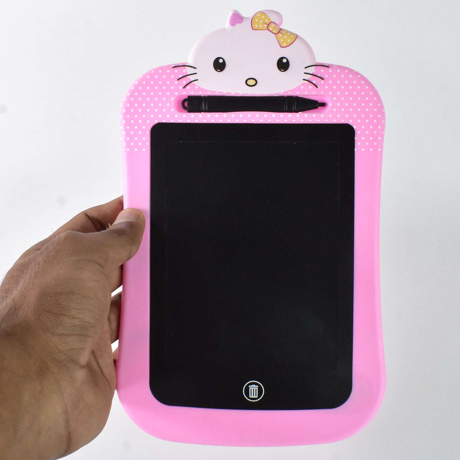 Kids LCD Writing Tablet demonstrating easy erasing function