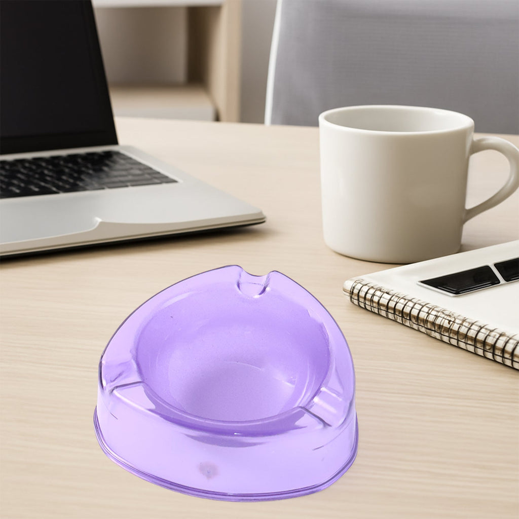 Purple heat-resistant plastic ashtray easy to clean and maintain