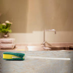 Durable plastic handle and scrub pad of the long handle bottle cleaning brush