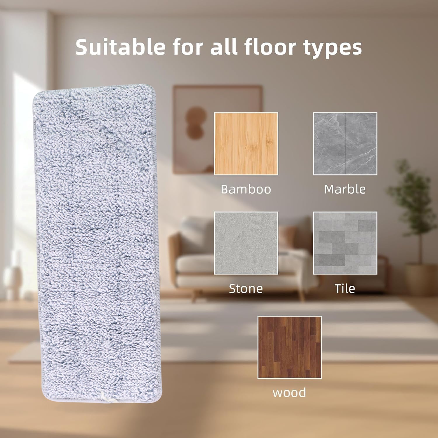 Close-up view of microfiber cleaning pad replacement showcasing fabric texture