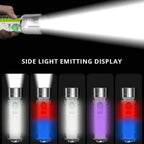 Side view of the mini USB rechargeable flashlight.