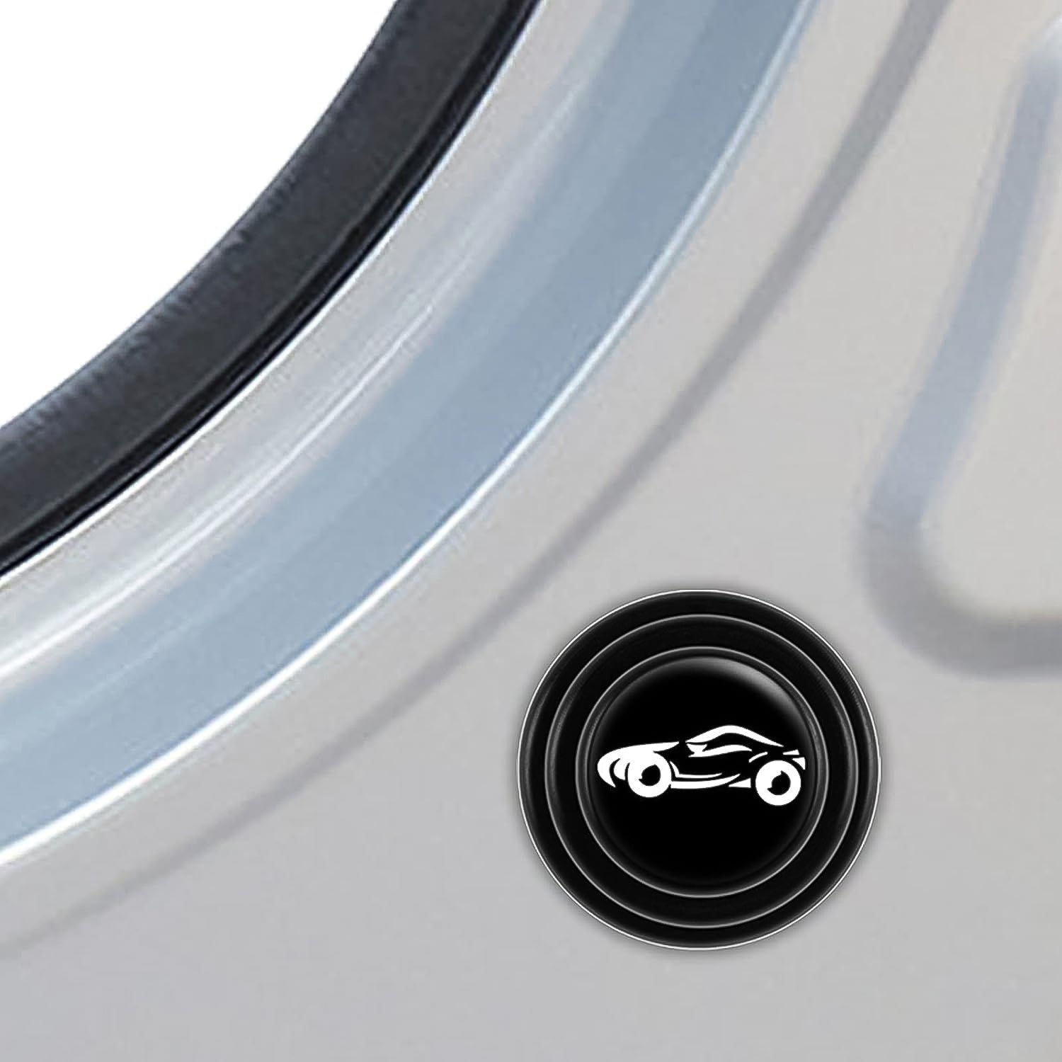 Demonstration of a Car Door Protector absorbing impact on a white car.