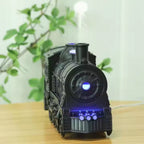 Mini humidifier with train design featuring customizable night light