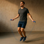 Tangle-free adjustable PVC skipping rope with digital jump counter