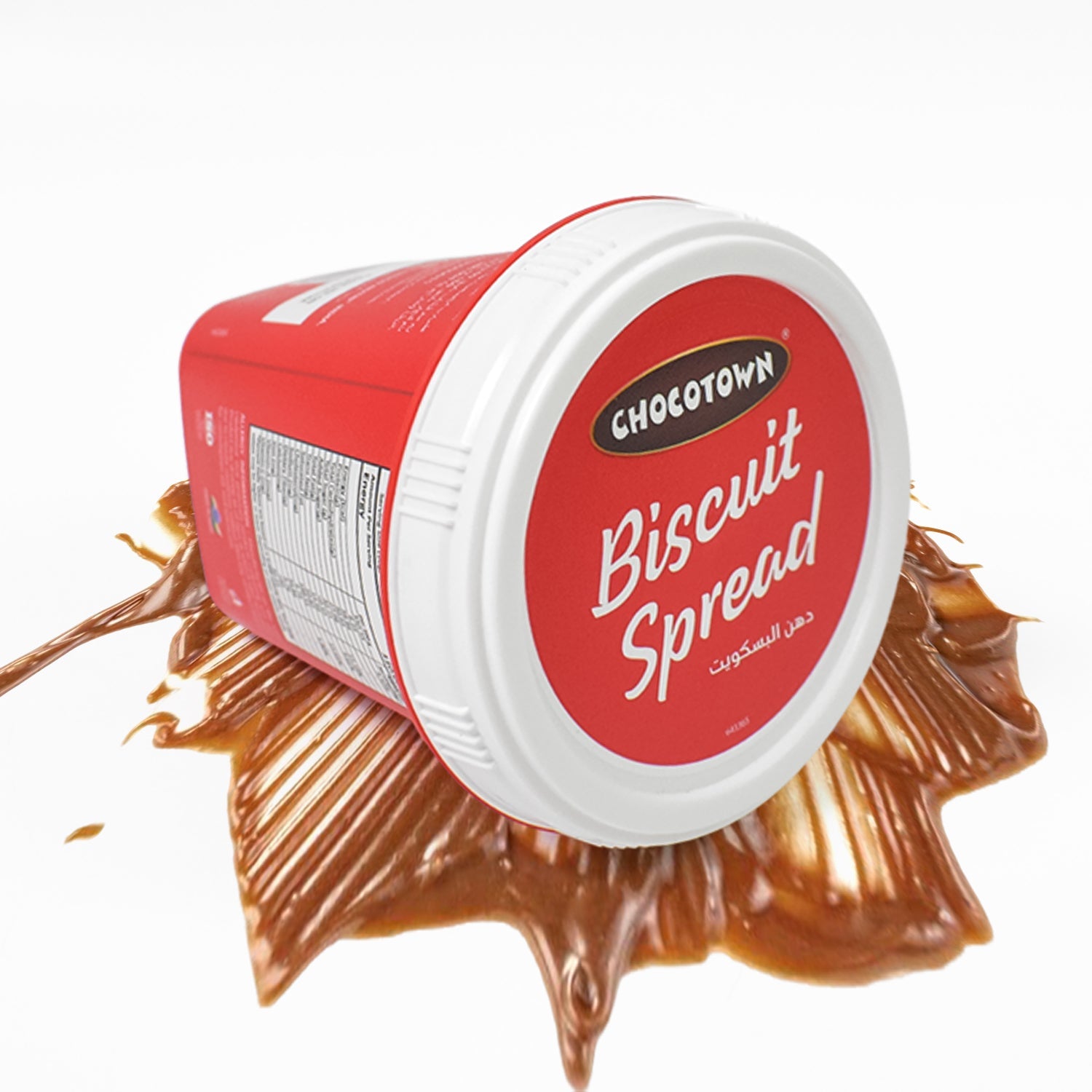 Front view of a Chocotown Caramelised Biscuit Spread jar, clearly displaying the brand and product name.