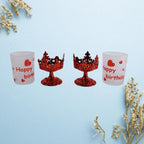 Decorative festival candle holder made from plastic in intricate stylish design