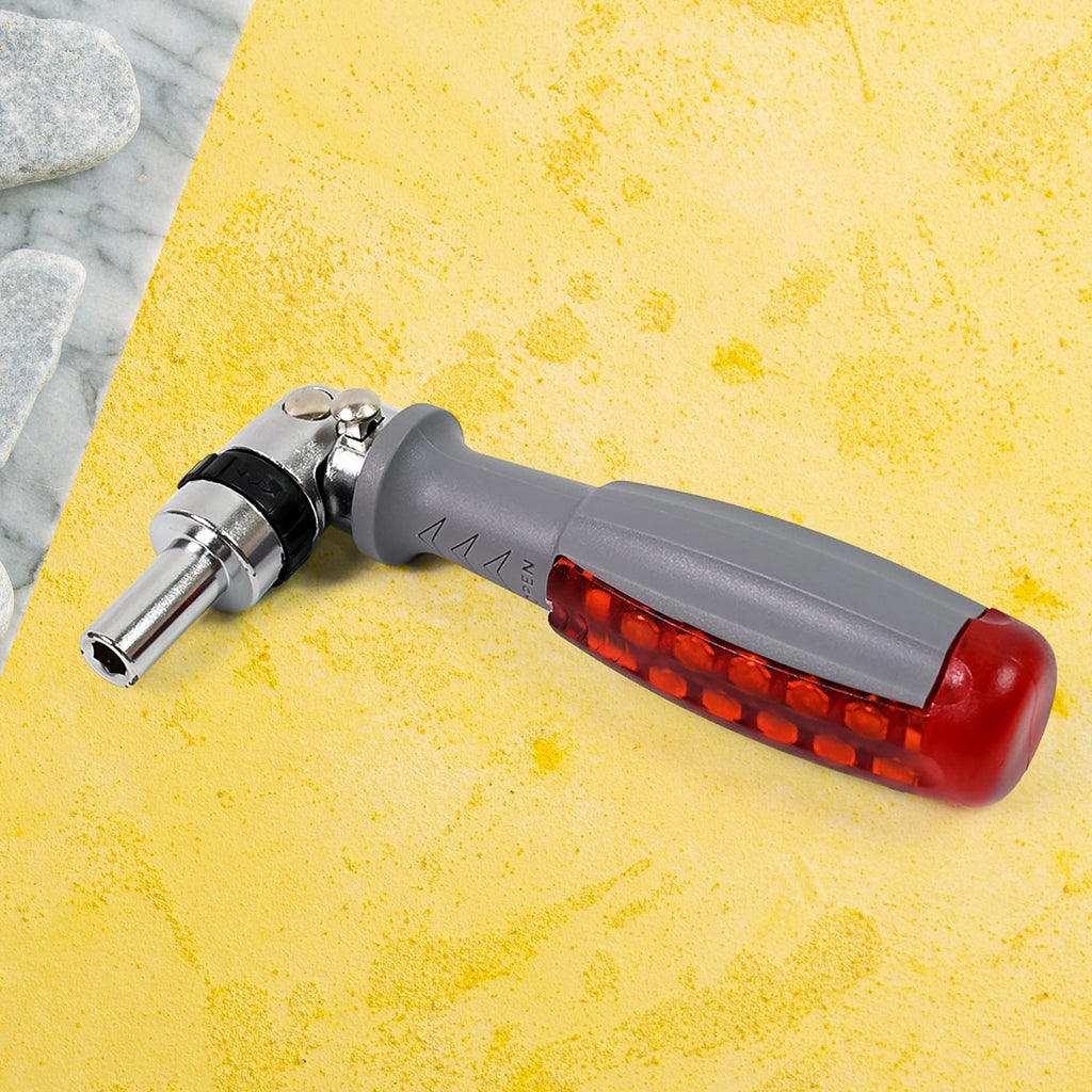 Compact and versatile multi-bits ratchet screwdriver tool for various tasks.