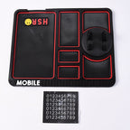 Multifunctional car dashboard mat used as mobile phone holder and storage pad