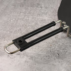 Side view of non-stick flat roti tawa with sturdy handle