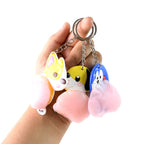 Tiny Beast Buddy clip animal keychain made of squeezable silicone