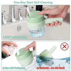 Compact electric vegetable and fruit cutter for daily kitchen use.