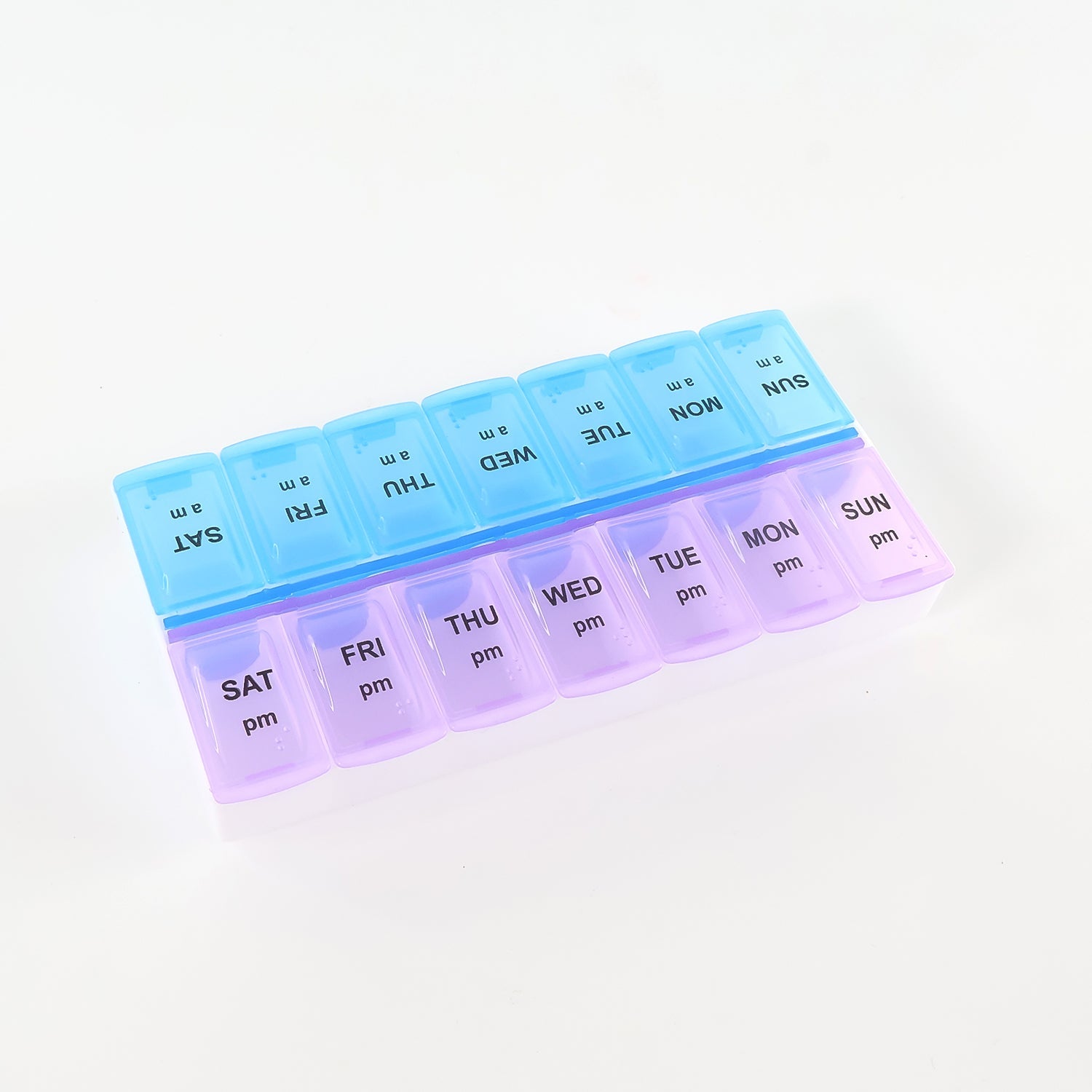 Pill organizer designed for easy opening and cleaning