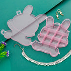 Cartoon bear plastic holder with ample space for organizing various small objects.