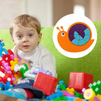 Brightly coloured pieces of the Snail Puzzle for Kids, stimulating visual learning.