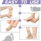 Demonstrating the elasticity and soft texture of the Arch Support Sleeve material.