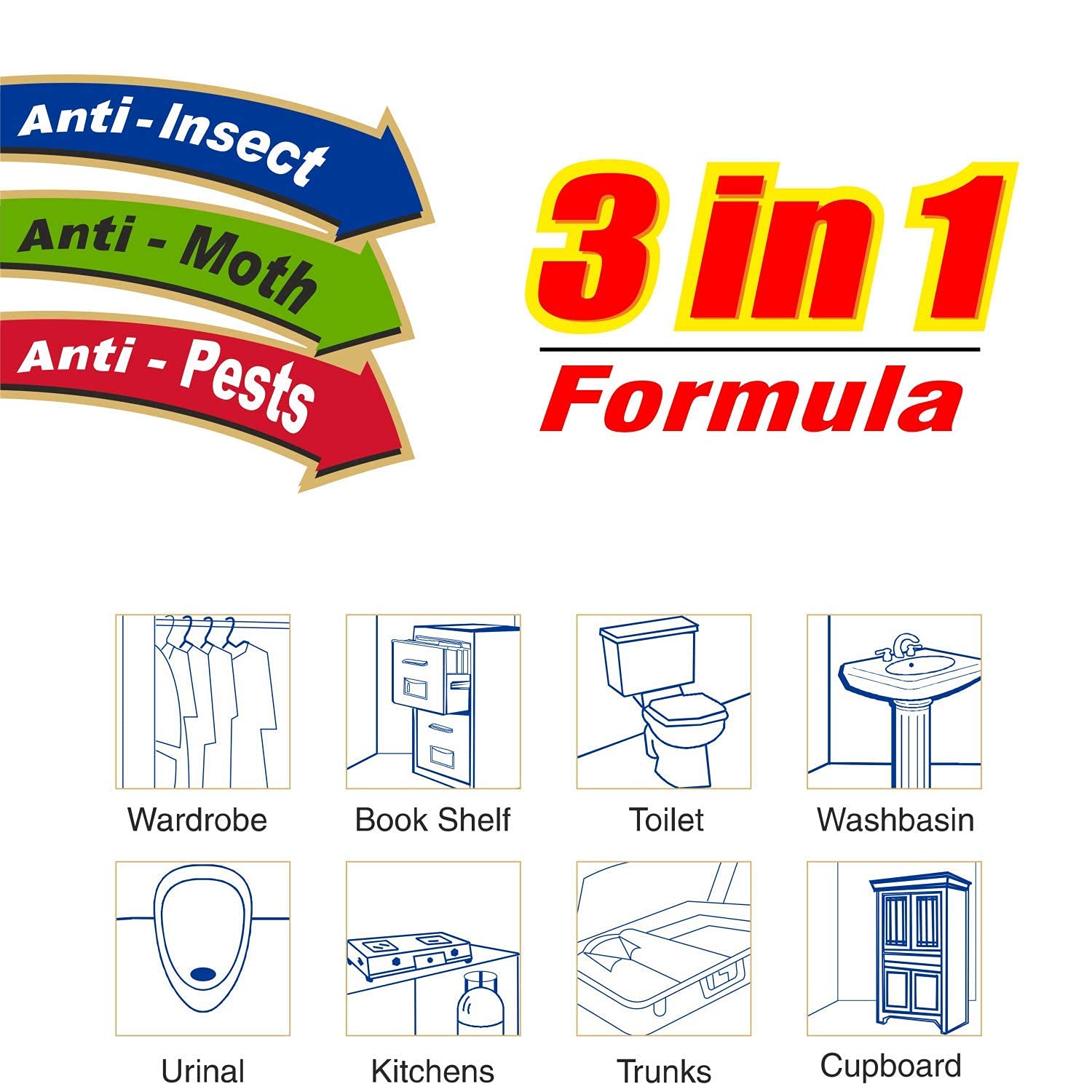 Wonder Fresh Naphthalene Balls securing a clean and fresh environment in bathrooms and storage.