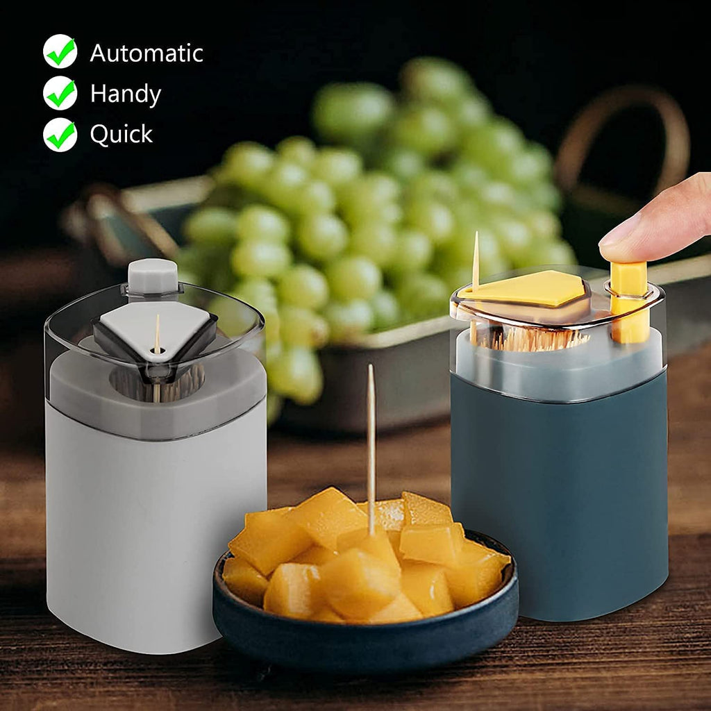 Thickened automatic toothpick holder showing its compact and stable design.