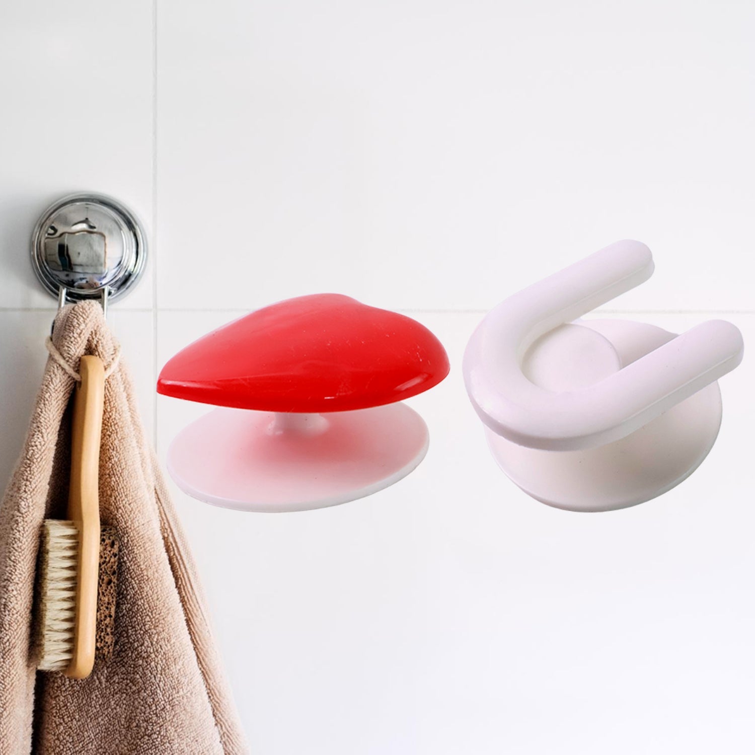 Easy to install adhesive utility hooks with no screws or nails needed
