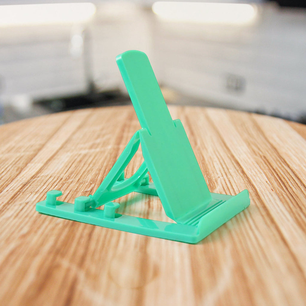 Foldable mobile phone stand holder folded flat for travel