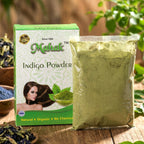 Natural Indigo Powder in fine texture for herbal hair coloring and scalp care