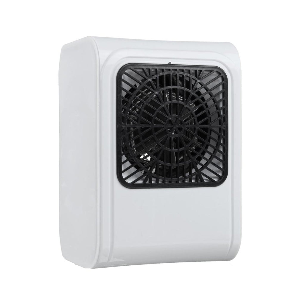 Angled view of the brown VoltDesk room heater.