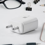 White iBall USB power adapter suitable for smartphones and tablets