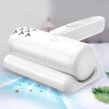 Dust Mite Controller USB rechargeable device on fabric surface