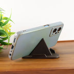Close-up of the durable ABS material on Brown Pyramid Mobile Stand