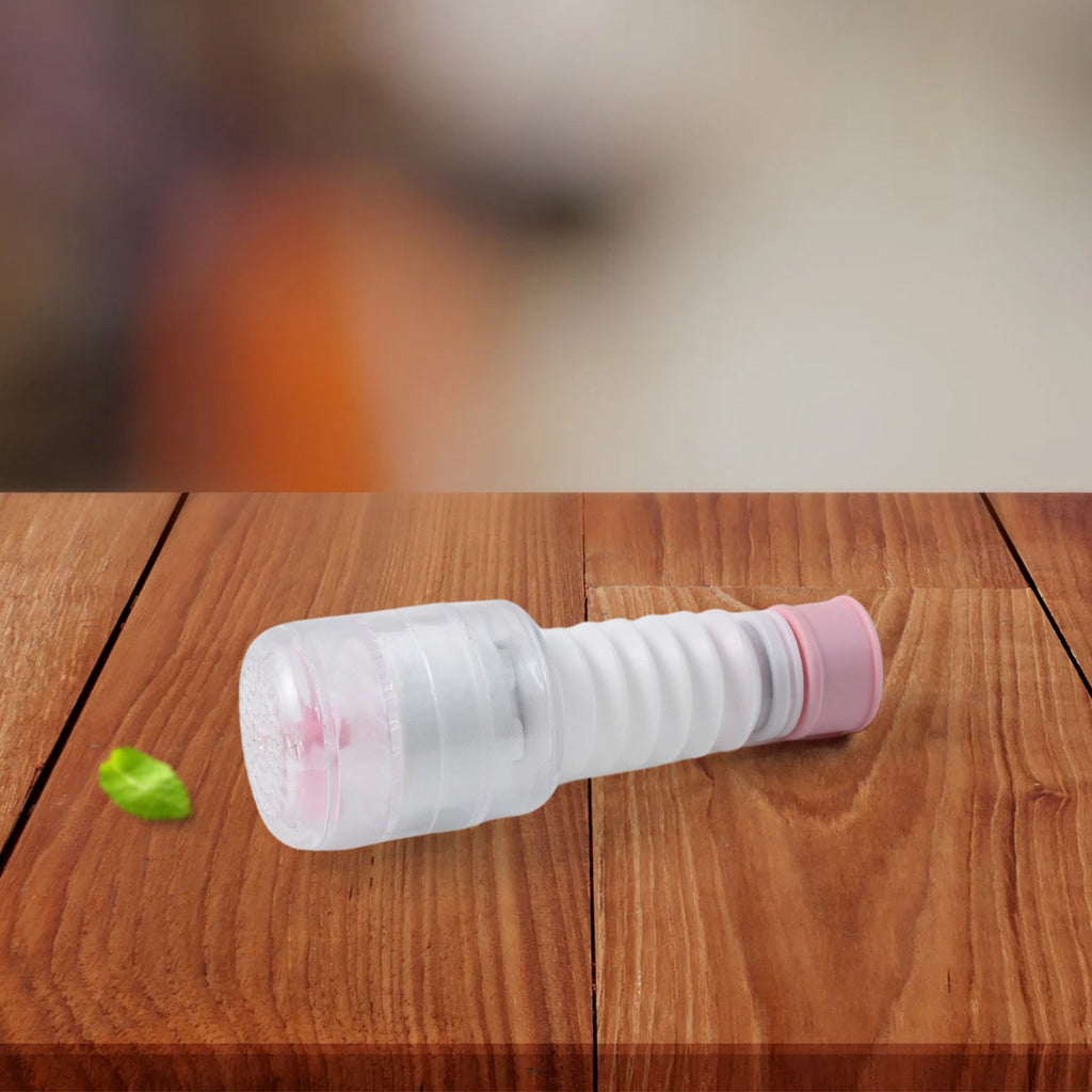 Side view of flexible faucet extender showcasing food-grade silicone material