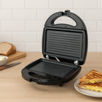 Orbit sandwich maker showing easy plate change feature for grilled sandwiches