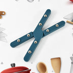 Foldable pan stand compact and space-saving kitchen accessory